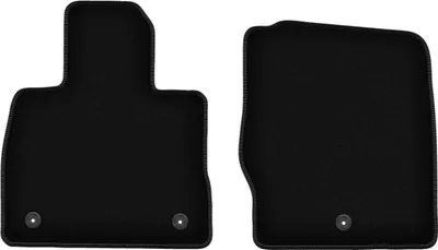 Produktbild von Wielganizator Velours-Autoteppiche vorne – passend für Ford Explorer MK6 SU625 (SUV, Bj. 2020-) –  schwarz, passgenau, mit Befestigungen set 2 Stk.