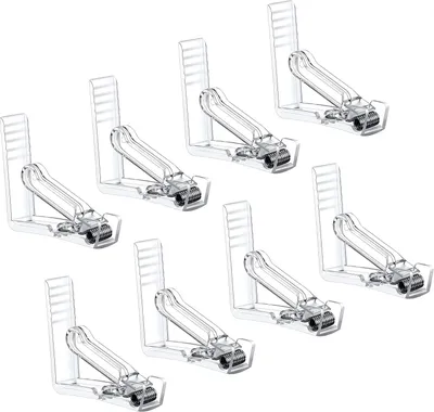 Imagen del producto de Clips transparentes para manteles, 8 unidades, resistentes al viento, ideales para jardín y camping