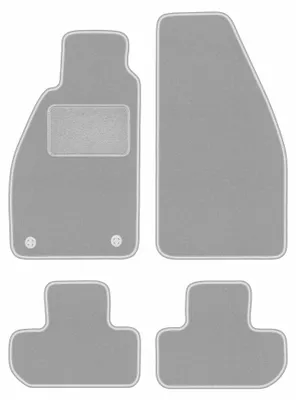 Image de Tapis de sol en moquette pour Alfa Romeo GTV 1995-2005 (coupé/cabriolet) – jeu de 4 pièces, gris, sur mesure – Wielganizator OSLO
