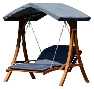Produktbild von Design Hollywoodliege Hollywoodschaukel Doppelliege MACAO aus Holz Lärche mit Dach von AS-S