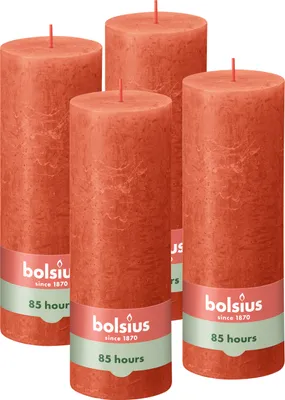 Produktbild von Bolsius 4er Set Kerzen, 19cm, orange