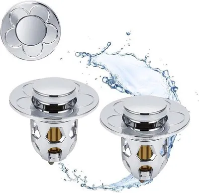 Produktbild von Famanu Pop-Up Abflussstopfen mit Anti-Verstopfungsfilter - Set von 2, 34-40 mm