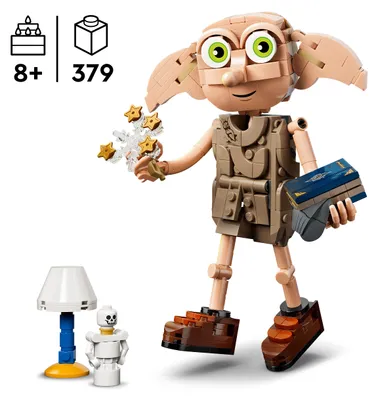 Produktbild von LEGO Harry Potter Dobby, der Freie Elf Spielzeug - Modellbau umbaubar in eine Kreacher Figur - DIY Kinderzimmer Deko - Geschenk für Mädchen, Jungen und Fans ab 8 Jahren - 76469