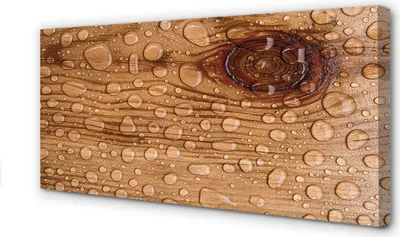 Produktbild von Leinwandbild 100x50 Wandkunst Wassertropfen Holz