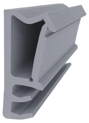 Produktbild von Flügelfalzdichtung für Holzfenster - Grau - 10cm Muster - 12 mm Falzhöhe - 4-5 mm Nutbreite - Fensterdichtungen Holzfenster - Fenster Dichtung