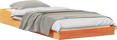 Produktbild von Bettrahmen Wachsbraun 75 x 190 cm Massives Kiefernholz