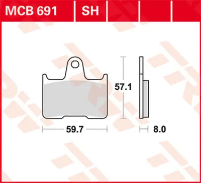 Obrázok produktu pre TRW Brzdová podložka Trw Sinter Mcb 691 Sh