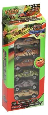 Produktbild von Auto-Set mit Tiermotiv, 6-tlg.