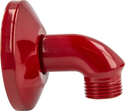 Produktbild von tecuro Wandanschlussbogen 90°, Messing, rot RAL 3003 , runde Ausführung