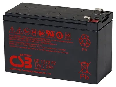 Productafbeelding van CSB GP1272 F2, 7200 mAh, Gelaccu (VRLA), 6 V, zwart