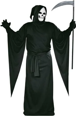 Produktbild von Sensenmann Grim Reaper Kostüm als Klassiker für die Halloween Party | One Size