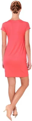 Produktbild von Damen MAMA Minikleid V-Ausschnitt Umstandsmode; Koralle XL/XXL 42/44