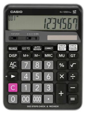 Obrázek produktu pro Casio DJ-120D Plus - Stolní kalkulačka - 12 číslic - Solární panel, baterie