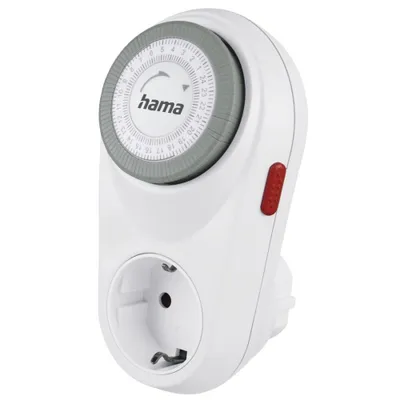 Produktbild von Hama Curved, Täglicher Timer, Weiß, 15 min, 16 A, 183 g, 90 mm