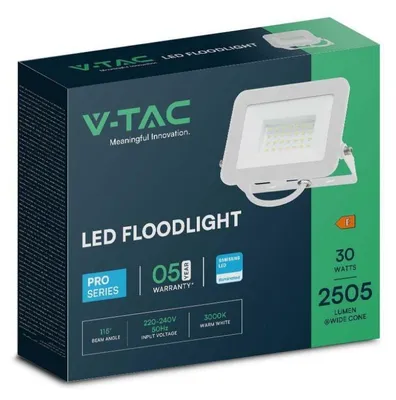 Immagine prodotto di V-TAC PRO VT-44030 Faro LED 30W Corpo chip Samsung Luce bianca 6500K IP65 - 10025