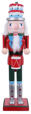 Immagine prodotto di Elzusha - Figurina natalizia a forma di soldato di legno, altezza 38 cm