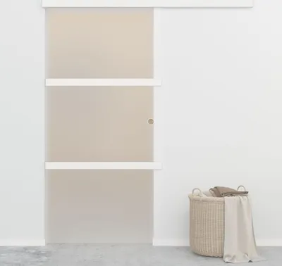 Produktbild von "2026 Promotion" Schiebetür mit weichen Stoppern ESG-Glas und Aluminium 90x205cm - Zimmertüren CC3093