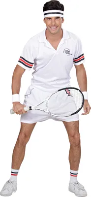 Produktbild von Kostüm Tennisspieler – T-Shirt, Hose & Schweißband für Karneval & Mottoparty XXL
