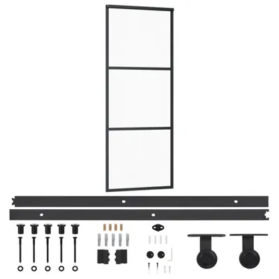 Obrázek produktu pro vidaXL Posuvné dveře s kováním ESG sklo a hliník 76x205 cm