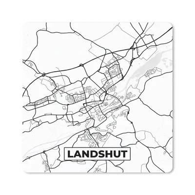 Produktbild von MuchoWow® Mauspad Mousepad Landshut - Stadtplan - Karte 30x30 cm - Mousepads - Maus Mat - Pad - Mausunterlage - Gaming