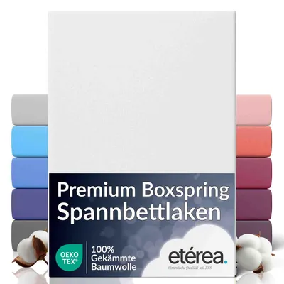 Produktbild von etérea Jersey Spannbettlaken Baumwolle 90x220 - 100x220 cm