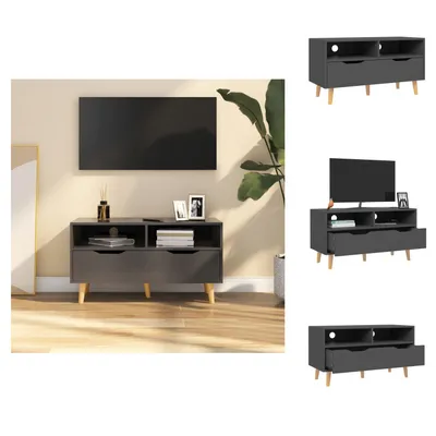 Image de vidaXL Meuble TV gris, 90x40x48,5 cm, panneaux de particules - Meuble TV