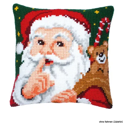 Produktbild von Vervaco KK139 Kreuzstichkissen Weihnachtsmann