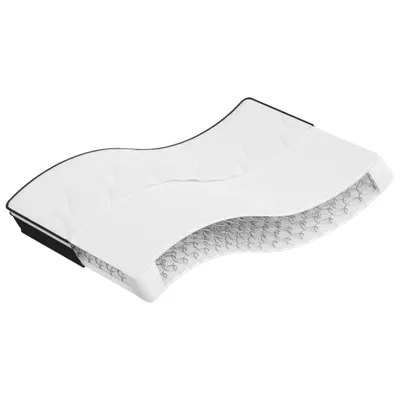 Zdjęcie produktu dla VidaXL 372941, Pojedynczy/duży rozmiar, Materac sprężynowy, Średni, Czarny, Szary, Biały, Poliester, Poliester