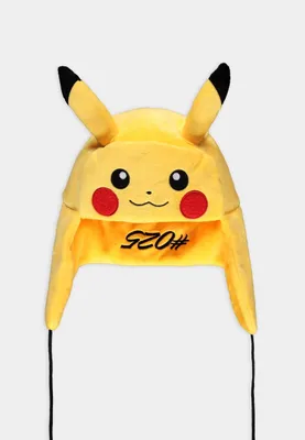 A Pikachu trapper hat is shown against a plain background.