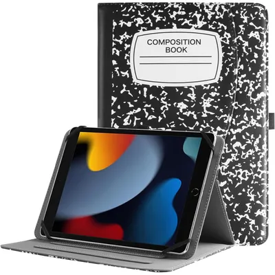 Produktbild von Universal Tablet Hülle für 9-11 Zoll, Kunstleder Stand Folio mit Handschlaufe, Multi-Winkel, ohne Kameraöffnung