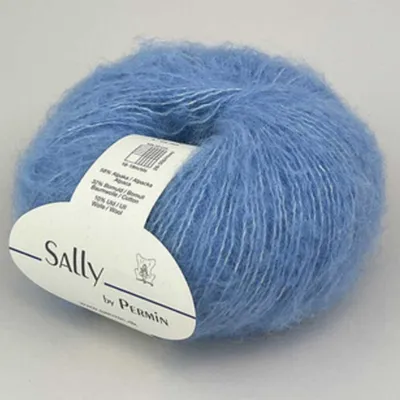 Zdjęcie produktu dla Sally by Permin – puszysta przędza z superdelikatnej alpaki, bawełny i wełny merynosowej (175 m/50 g) (10 eisblume)