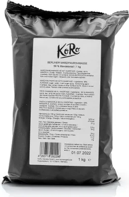 Produktbild von KoRo I Berliner Marzipanrohmasse mit 56 % Mandeln | 1 kg