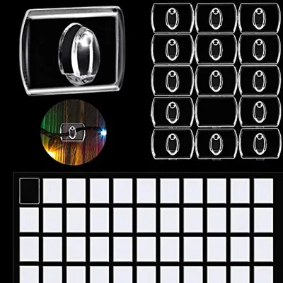 Productafbeelding van Decoratiehaakjes - Lichtclips - Ophangen Versiering - Onzichtbaar Bevestigen - 60 Stuks - Transparant