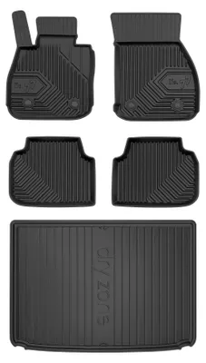 Zdjęcie produktu dla Dywaniki gumowe + mata bagażnika do MINI Clubman II od 2015 (kombi, górny poziom podłogi) – czarne, dopasowane – Wielganizator