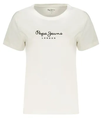 Image de T-shirt à manches courtes pour femme - Blanc, durable et élégant, avec logo imprimé