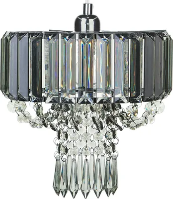 Zdjęcie produktu dla BELIANI Żyrandol szary kryształowy szkło akrylowe metal 83 cm lampa wisząca w stylu glamour