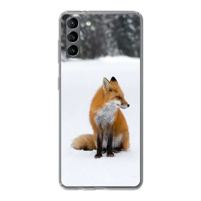 Produktbild von MuchoWow® Handyhülle Schutzhülle Hülle für Samsung Galaxy S21 Plus Fuchs - Schnee - Winter Silikon Softcase Handy Hülle - Handy-Tasche