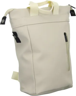 Produktbild von Kleiner Rucksack Beige aus Synthetik mit verstellbaren Schultergurten und Tragehenkeln, 30x33x13 cm