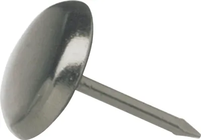 Produktbild von Nagelgleiter mit Stahlkappe und Einschlagstift 2, rund, ø14, Stahl vernickelt