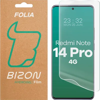 Produktbild von Hydrogel Folie für den Bildschirm für Xiaomi Redmi Note 14 Pro 4G, Bizon Glass Hydrogel Front, 1 Stück