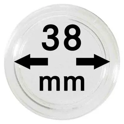 Produktbild von Lindner 2251038 Münzkapseln 38 mm-100er Pack