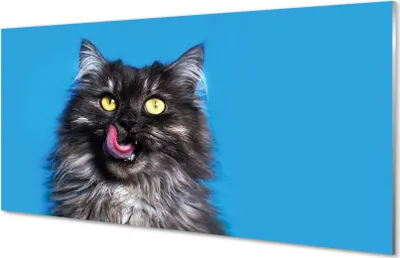 Produktbild von Glasbilder 140x70 Wandkunst Oblizujący eine Katze
