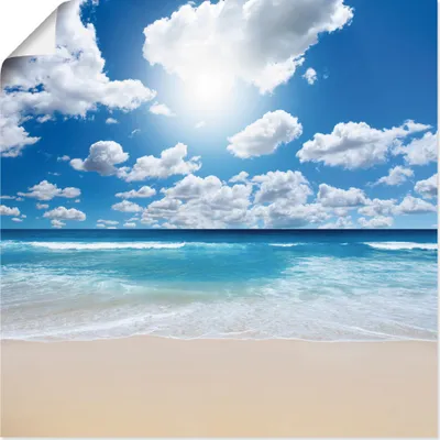 Produktbild von ARTland Poster Großartige Strandlandschaft Größe: 50x50 cm