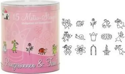 Produktbild von HEYDA Motivstempel Set "Prinzessinnen & Feen" Runddose