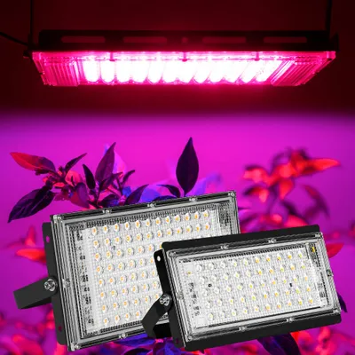 Obrázek produktu pro 50W rostlina lampa LED plné spektrum rostou lampy vnitřní rostliny vodotěsné rostou lampa reflektor rostlina světlo zelenina