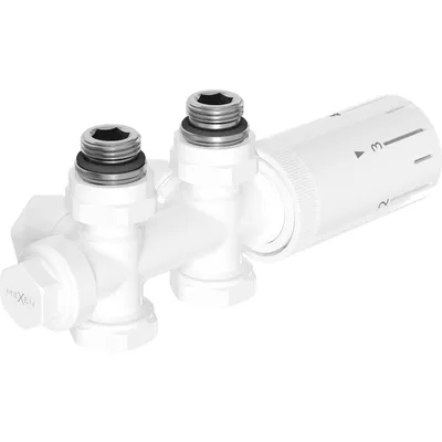 Zdjęcie produktu dla Mexen G05 zestaw termostatyczny kątowy/prosty, Duplex, DN50, biały - W908-958-20