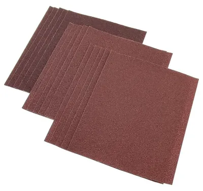 Zdjęcie produktu dla zestaw 15 papierów ściernych, arkusz papieru C, korund 230/280, ziarnistość P40, P60 i P80