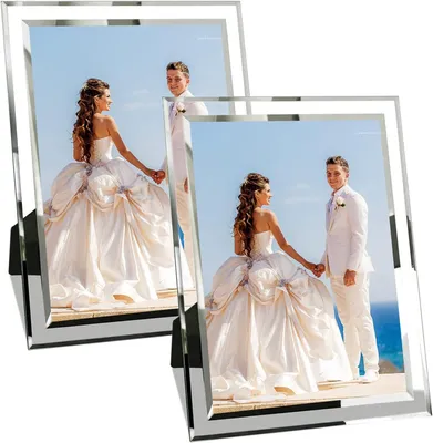 Produktbild von Fotorahmen 13 x 18 cm, silber, hochwertiges Glas, für Hochformat- und Querformatfotos, für besondere Anlässe