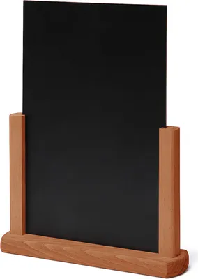 Produktbild von Kreidetafel Tischaufsteller Holz, teak, DIN A4