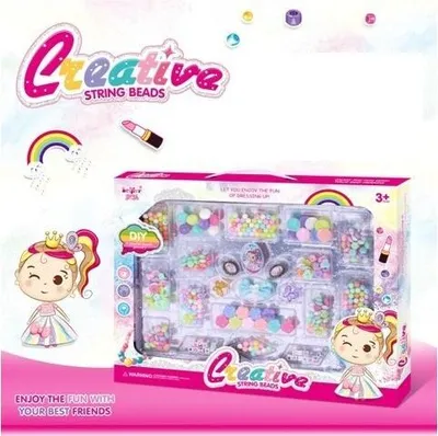 Obrázok produktu pre Kreatívna sada náramkov s farebnými korálkami, Kreatívna, DIY, sada šperkov, vek +3 roky, Viacfarebná